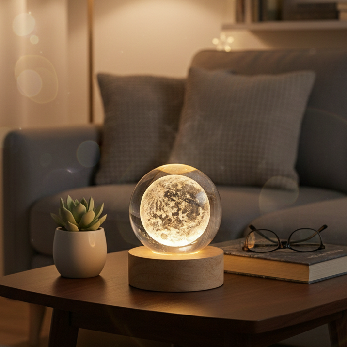 3D Moon Lamp – Full Moon Amulet