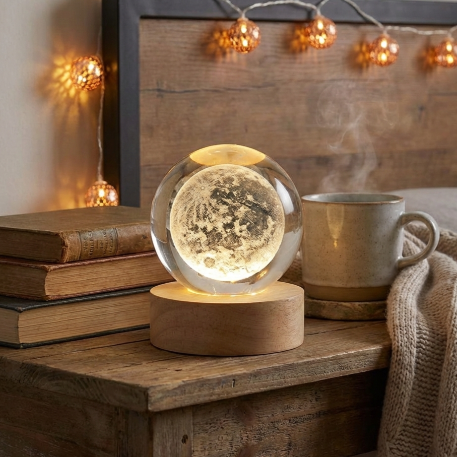 3D Moon Lamp – Full Moon Amulet