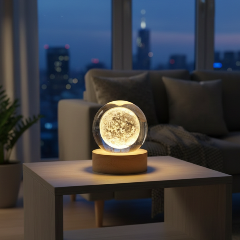 3D Moon Lamp – Full Moon Amulet