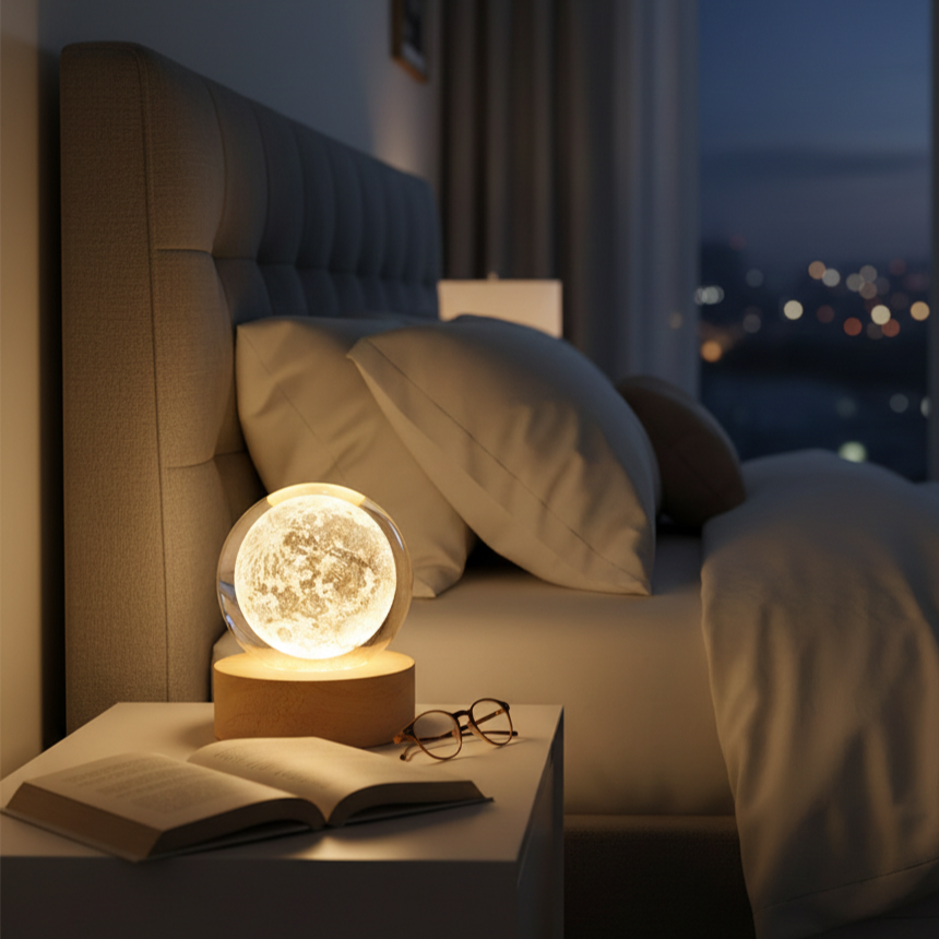 3D Moon Lamp – Full Moon Amulet