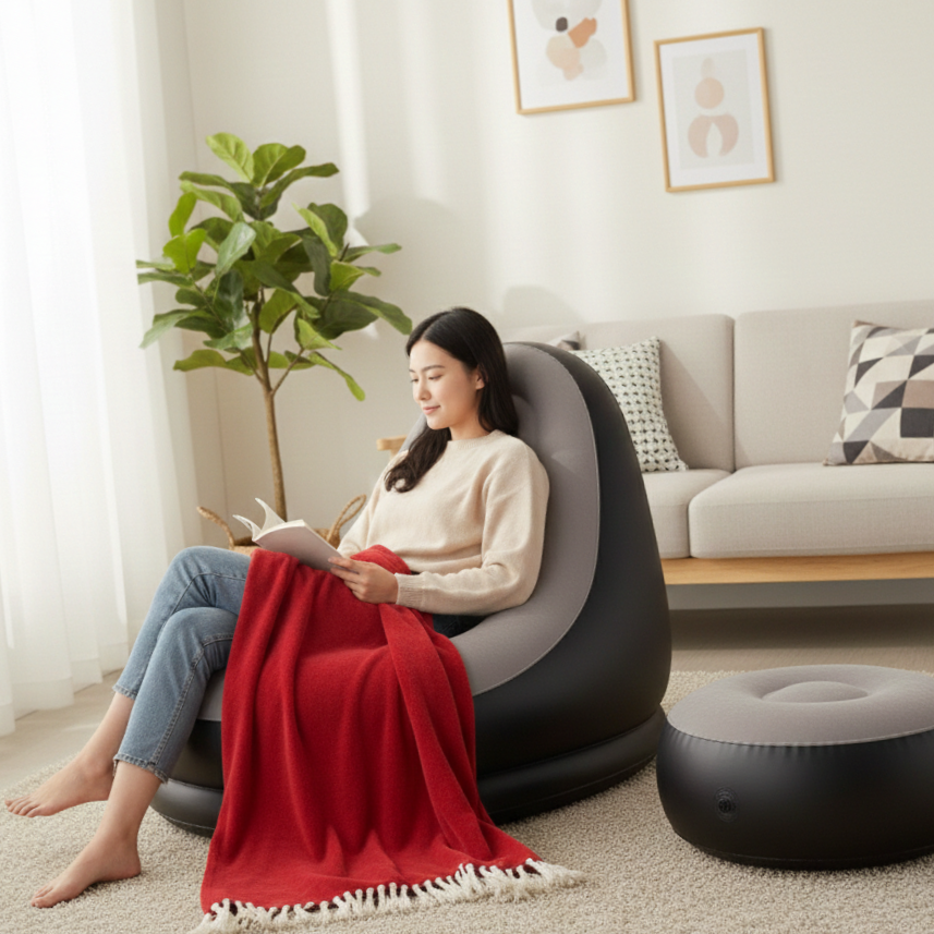Intime Premium Inflatable Sofa with Footrest